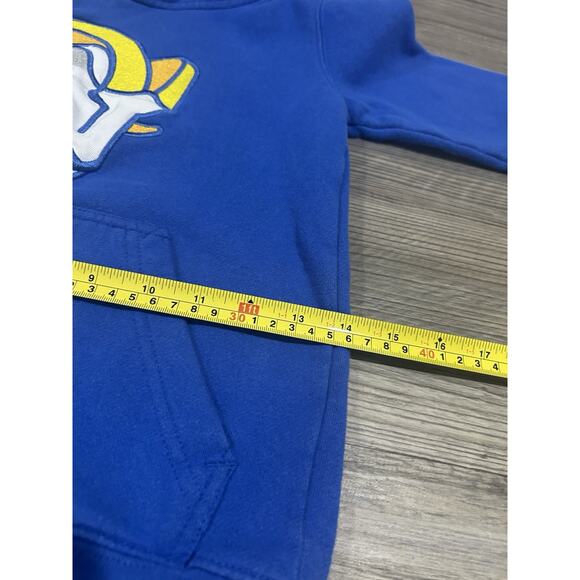 NFL Team Apparel Los Angeles Rams Logo Blue Hooded Sweatshirt Youth Small - Picture 5 of 6